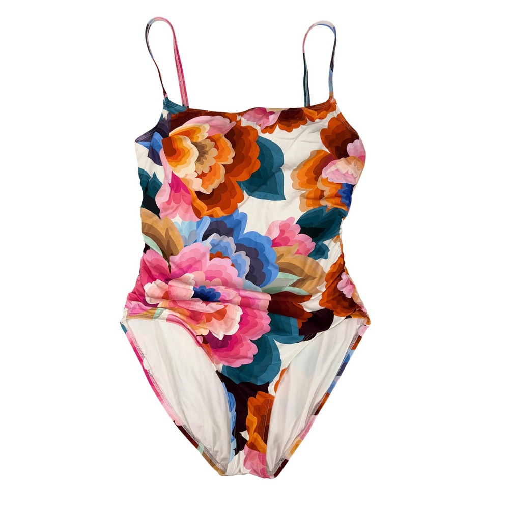 La Blanca Floral Multicolor One Piece Swimsuit Size 14 riched